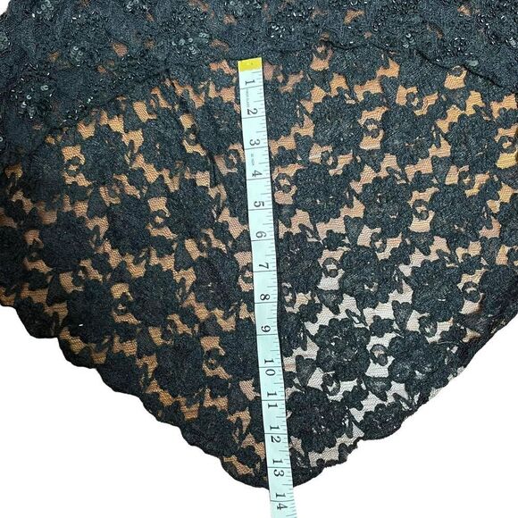 sean Collection Dress Halter High Low Lace Sequin Size S - Picture 9 of 9